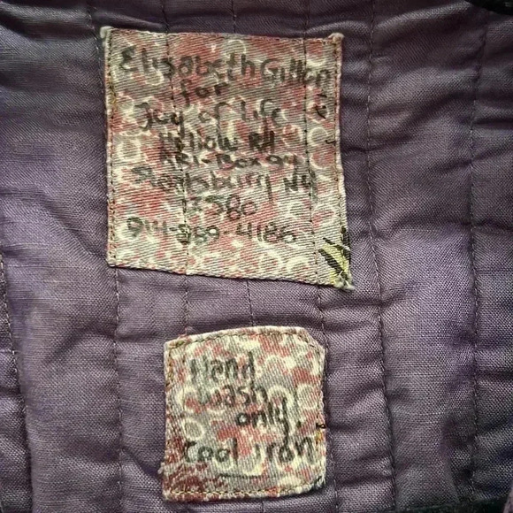 Homemade Quilted Vest metallic handmade - Picture 5 of 5